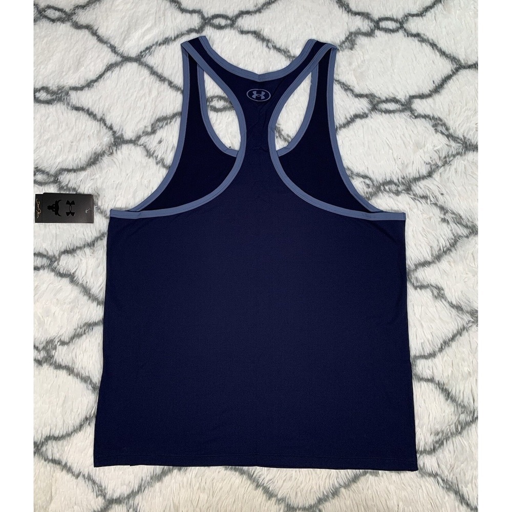 UNDER ARMOUR Project Rock Gym Tank Shirt Navy Blue Men's M *NEW* 1380109-410 $55 - Picture 8 of 9